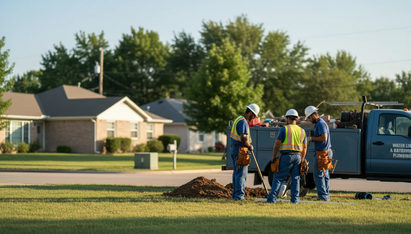 Residential water line and bathroom plumbing service in Breckenridge, TX